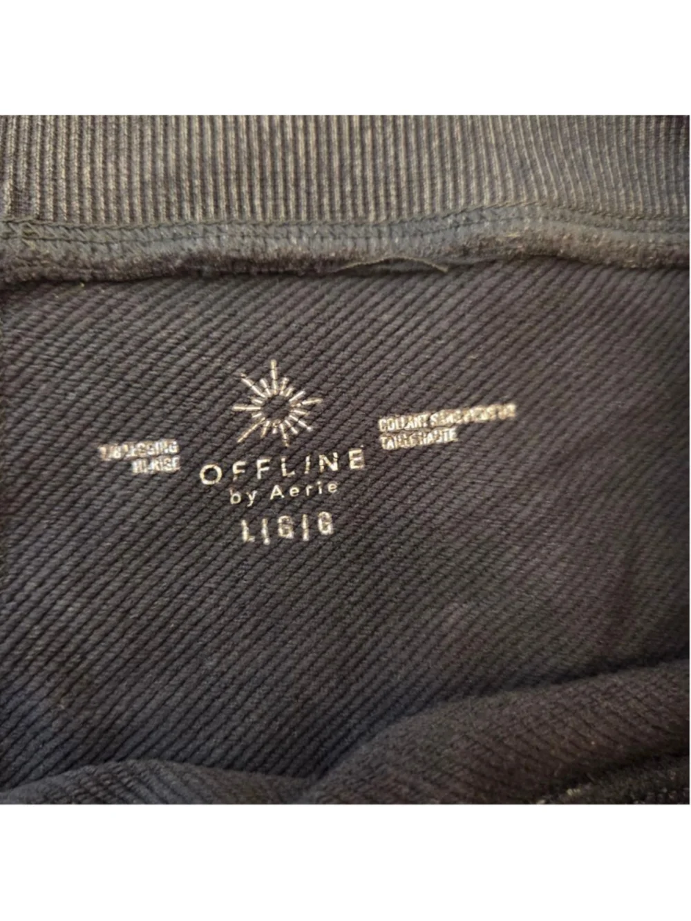OFFLINE by Aerie Gray cropped high waist Leggings size Large - Picture 4 of 4